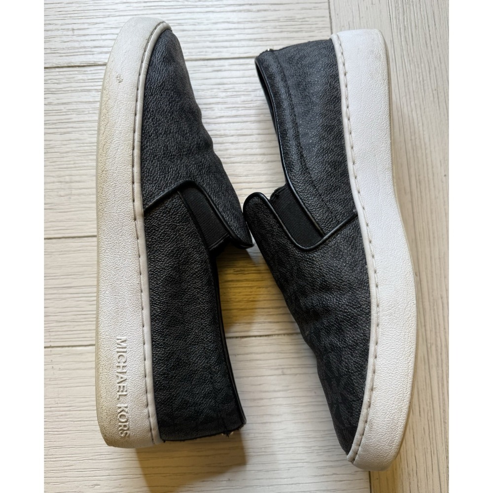 Michael Kors Women's Keaton Black Slip On Logos Loafers Shoe Size 8.5‎ M Casual - Picture 7 of 12